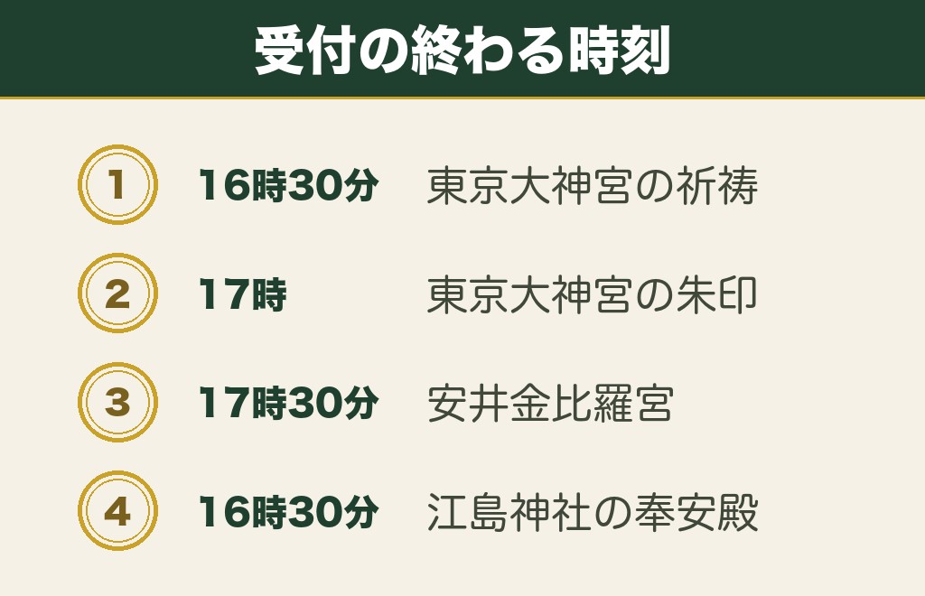 カップルで行く前に確かめたい参拝と授与所の受付時間