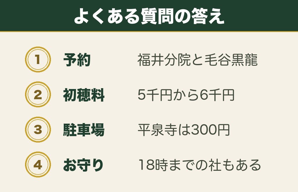 福井の縁結び神社に関するよくある質問
