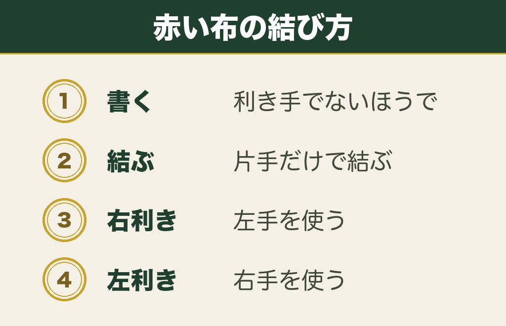 岩手の縁結び神社で有名な卯子酉神社の赤い布は左手で結ぶ？