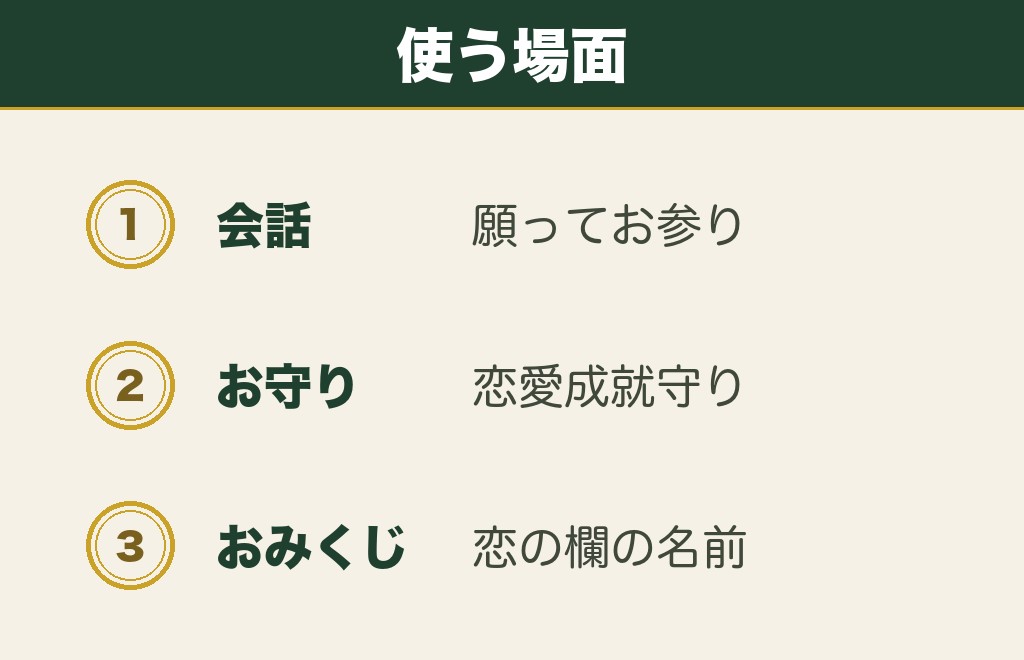 恋愛成就という言葉の使い方と例文