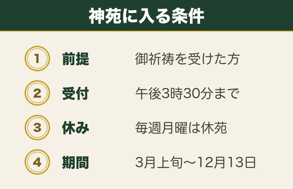 寒川神社の神嶽山神苑は御祈祷を受けた人だけが入れる