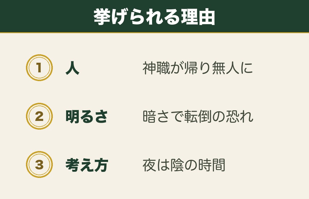夕方の神社参拝がよくないと言われる3つの理由