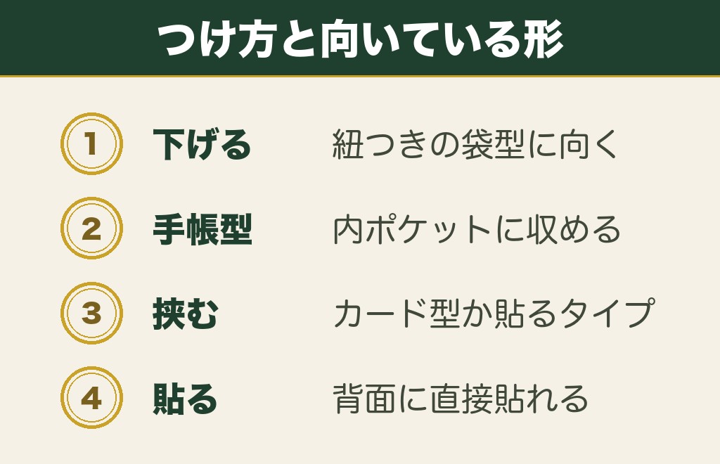 お守りをスマホにつける方法は4通りあります