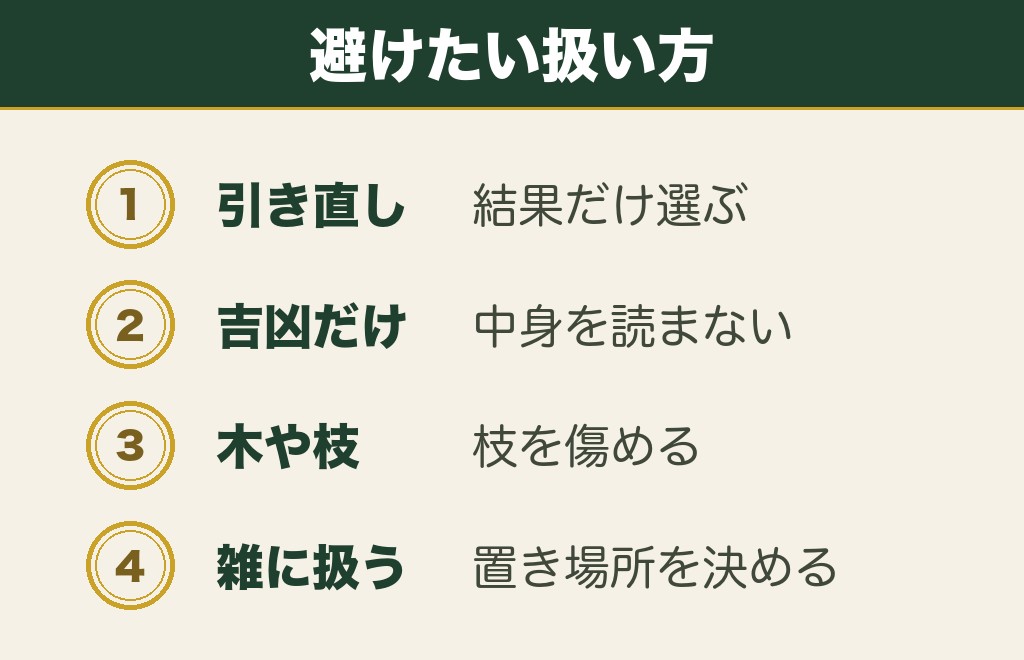 おみくじでしてはいけないことは何か