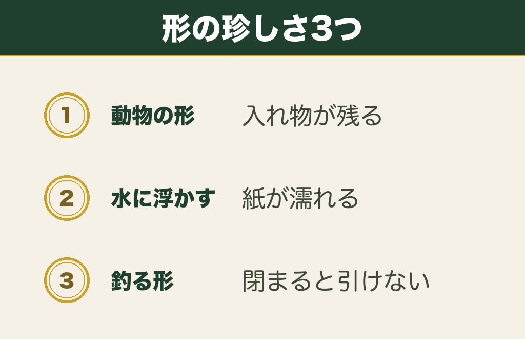 見た目が珍しいおみくじの種類は動物・水・釣る形