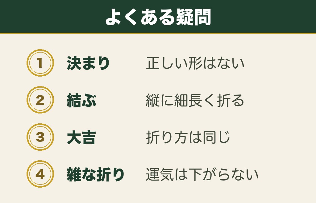 おみくじのたたみ方に関するよくある質問