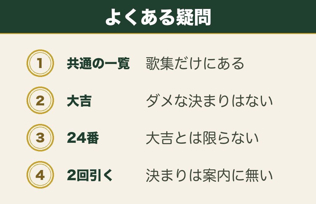 おみくじの和歌に関するよくある質問